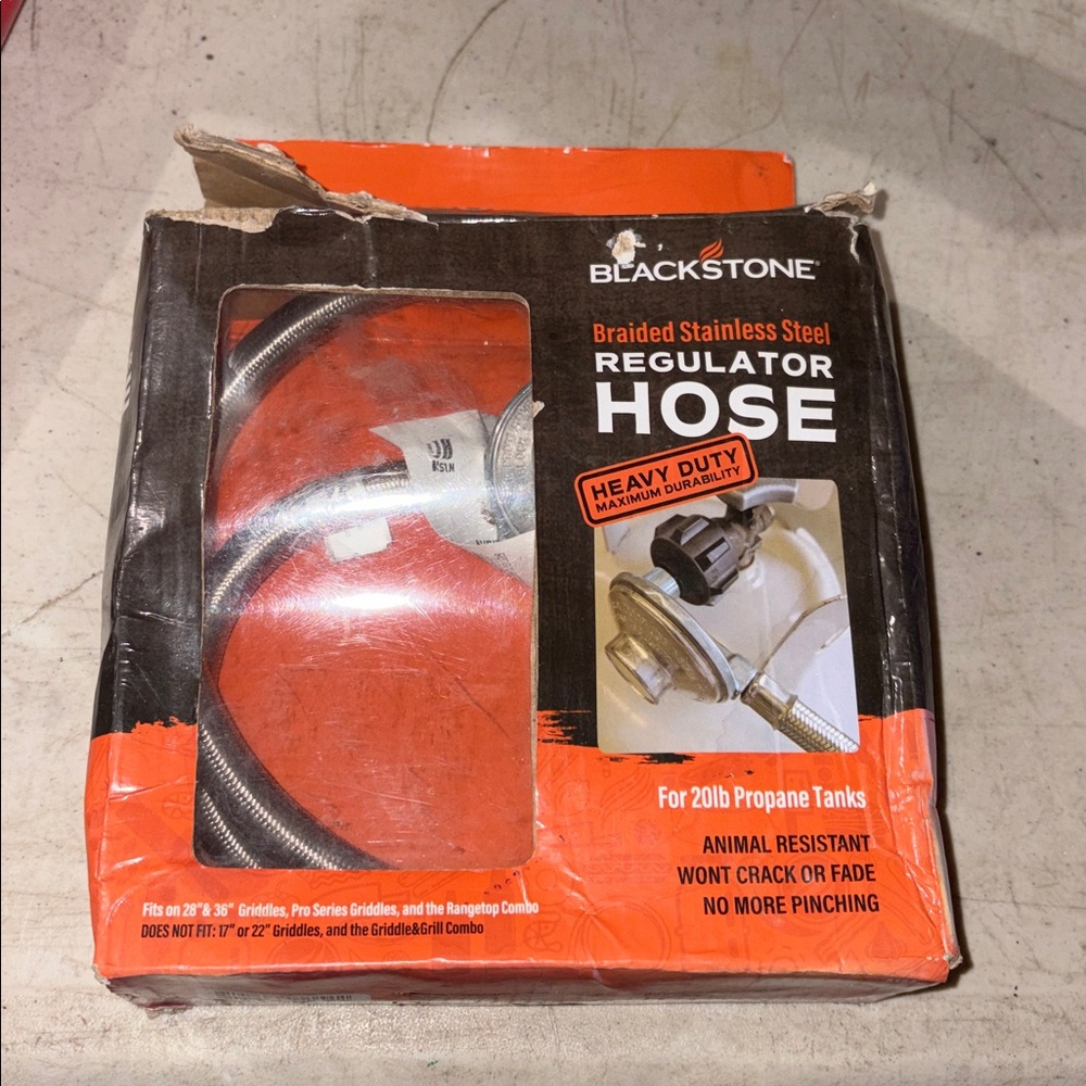Blackstone Braided Stainless Steel Propane Regulator Hose Outdoor Cooking BBQ